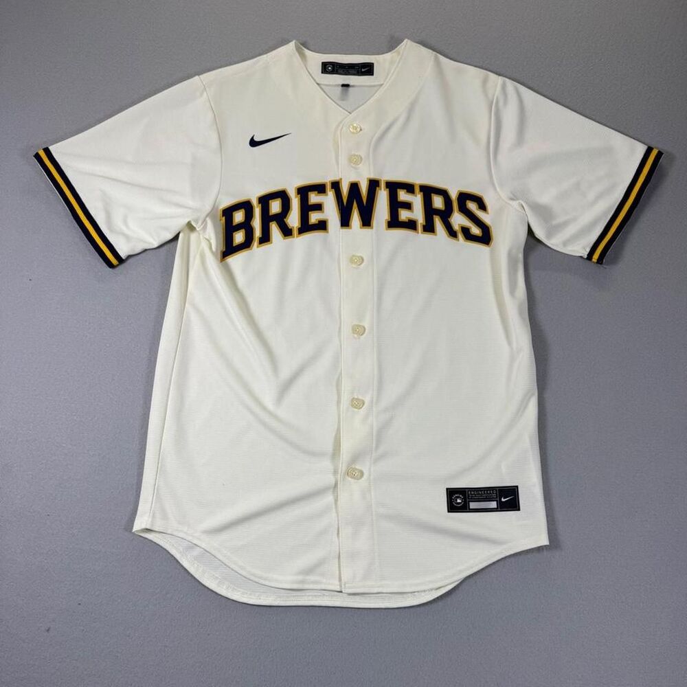 Nike Men's White and Cream Jersey